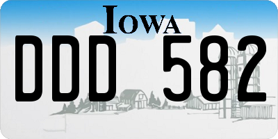 IA license plate DDD582