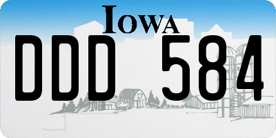 IA license plate DDD584