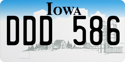 IA license plate DDD586