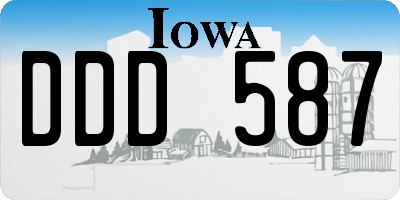 IA license plate DDD587
