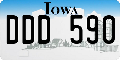 IA license plate DDD590
