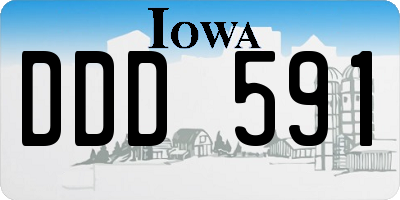 IA license plate DDD591