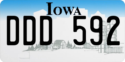 IA license plate DDD592