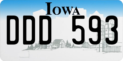 IA license plate DDD593
