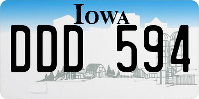 IA license plate DDD594