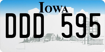 IA license plate DDD595