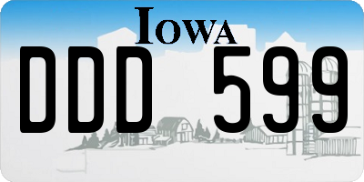 IA license plate DDD599