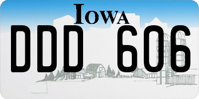 IA license plate DDD606