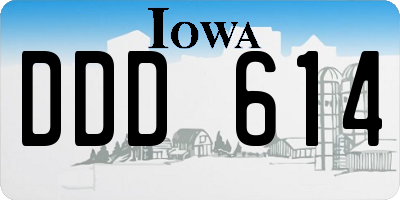 IA license plate DDD614