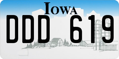 IA license plate DDD619