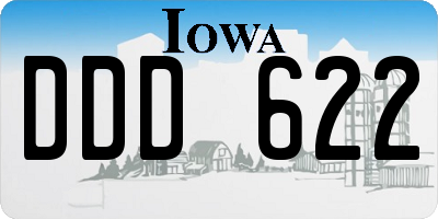 IA license plate DDD622