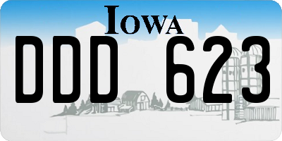 IA license plate DDD623