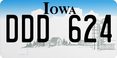 IA license plate DDD624