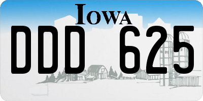 IA license plate DDD625