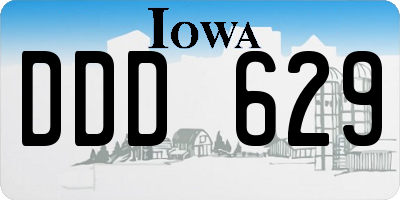 IA license plate DDD629