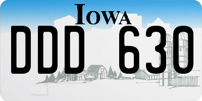 IA license plate DDD630