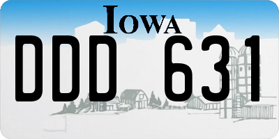 IA license plate DDD631