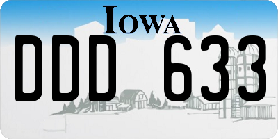 IA license plate DDD633