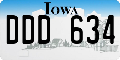 IA license plate DDD634