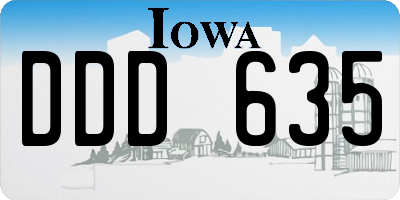 IA license plate DDD635