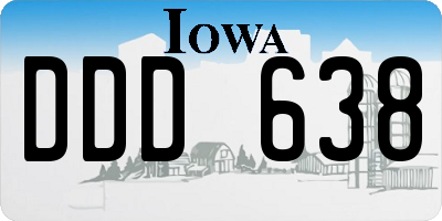 IA license plate DDD638