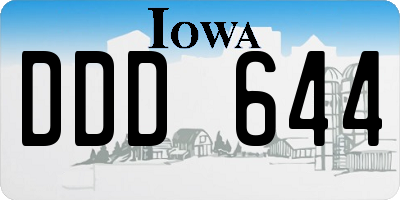 IA license plate DDD644
