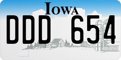 IA license plate DDD654