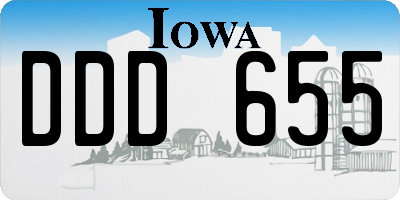 IA license plate DDD655