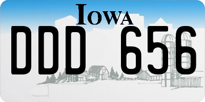 IA license plate DDD656
