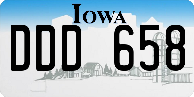 IA license plate DDD658