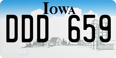 IA license plate DDD659