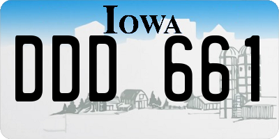 IA license plate DDD661