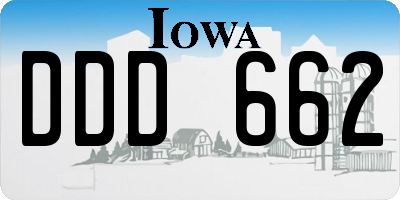 IA license plate DDD662