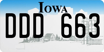 IA license plate DDD663