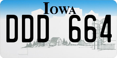 IA license plate DDD664