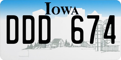 IA license plate DDD674