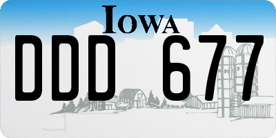 IA license plate DDD677