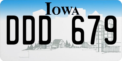 IA license plate DDD679