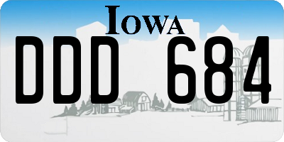 IA license plate DDD684