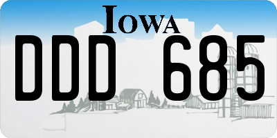 IA license plate DDD685