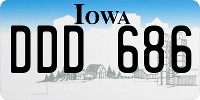 IA license plate DDD686