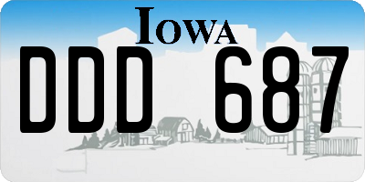 IA license plate DDD687