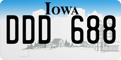 IA license plate DDD688
