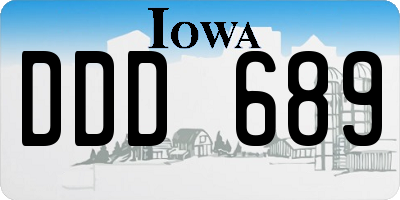 IA license plate DDD689