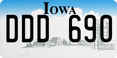 IA license plate DDD690