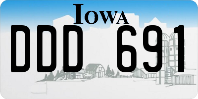 IA license plate DDD691