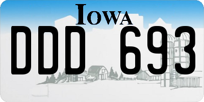 IA license plate DDD693