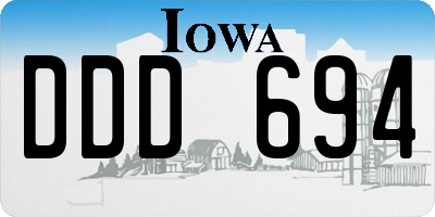 IA license plate DDD694