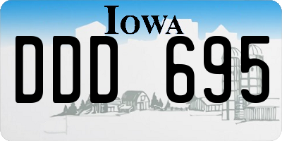 IA license plate DDD695