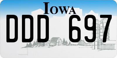 IA license plate DDD697